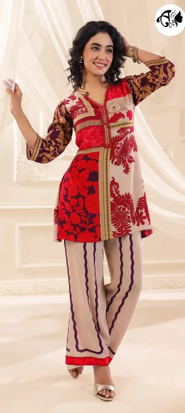 _Red_Patchwork_Floral_Designer_Kurta_Set
ya
_Royal_Red_Ethnic_Fusion_Kurti_Pant_Set
