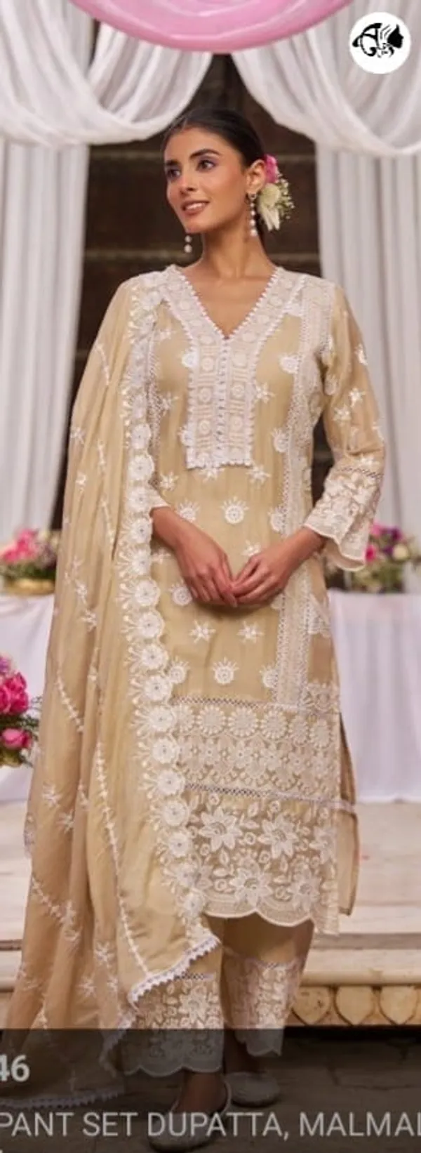 Beige_Cotton_Embroidered_Kurta_Set_For_Women