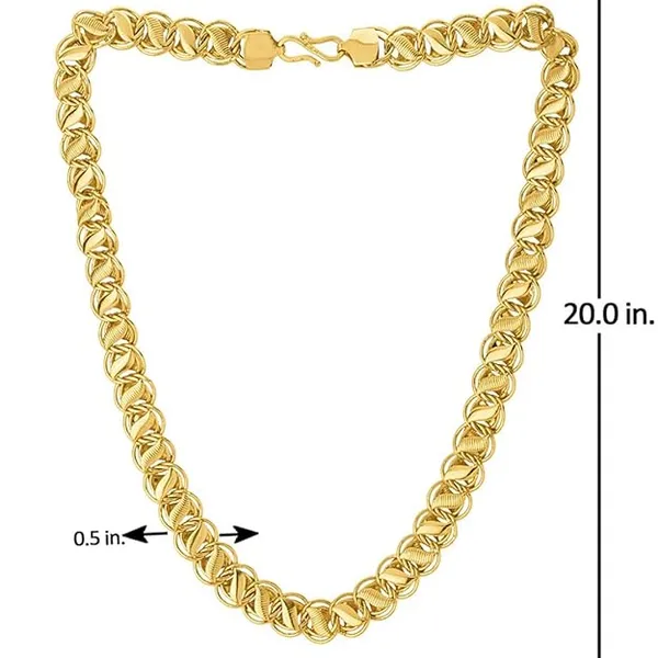 Lotus_Design_Gold_Plated_Chain_for_Men