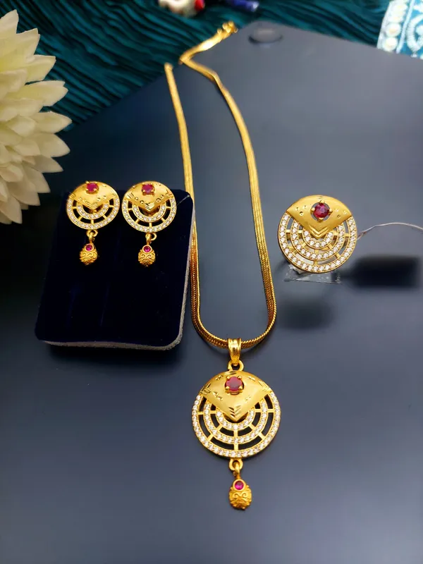Gold_Plated_Fan_Ruby_&_AD_Pendant_Set_with_Earrings_and_Adjustable_Ring_for_Women
