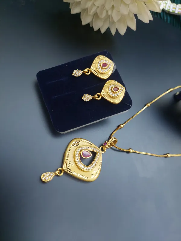 Gold_Plated_Kite_Ruby_&_AD_Pendant_Set_with_Earrings_for_Women