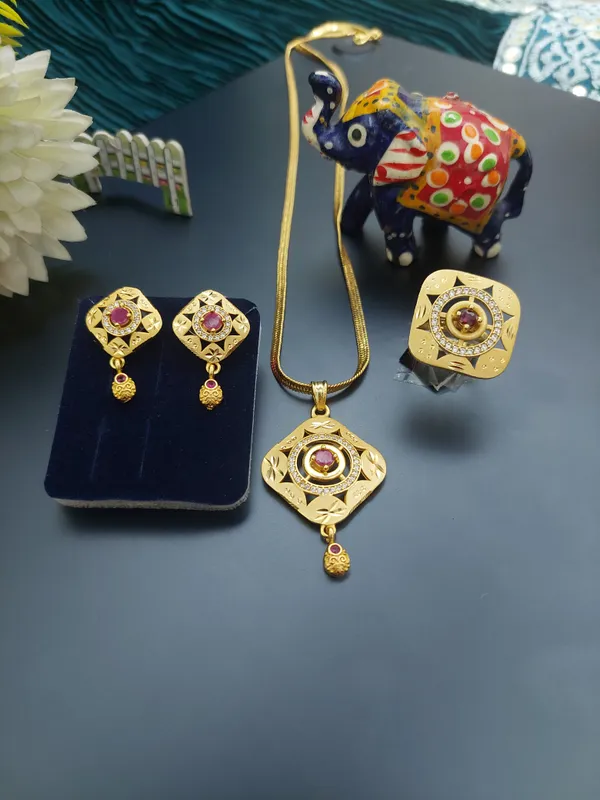 Gold_Plated_Ruby_&_AD_Studded_Pendant_Set_with_Earrings_and_Adjustable_Ring_for_Women