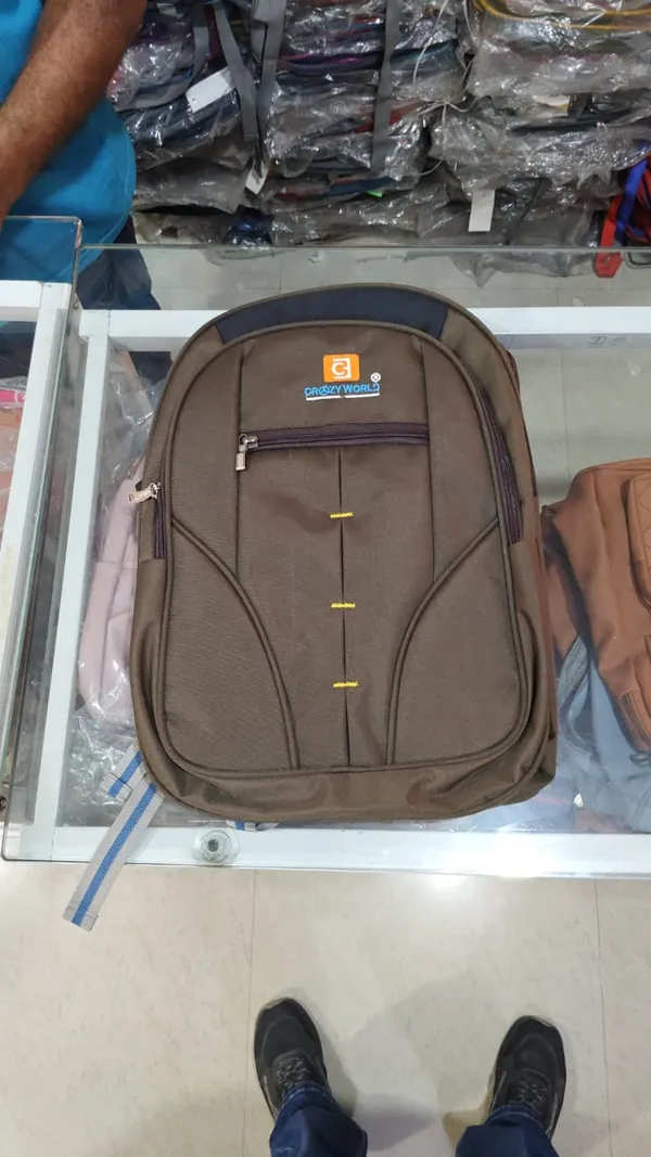 Brown_Polyester_Casual_Multi-Compartment_Laptop_Backpack_For_Unisex