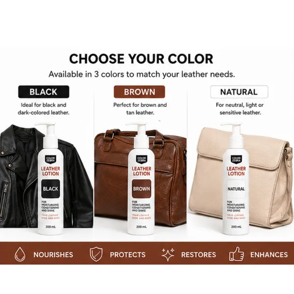 Leather_Lotion_for_Shoes,_Bags_and_Jackets,_200ml,_with_Applicator_Foam_and_Microfiber_Cloth,_Restores_Shine,_Brown