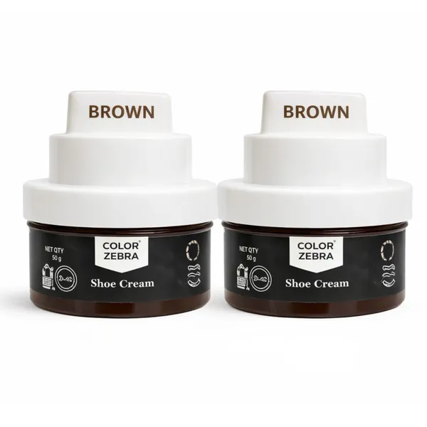 Shoe_Polish_Cream_With_Silicon_Oil_And_Leather_Conditioner_Pack_Of_2_(50_Gram)_(Brown)