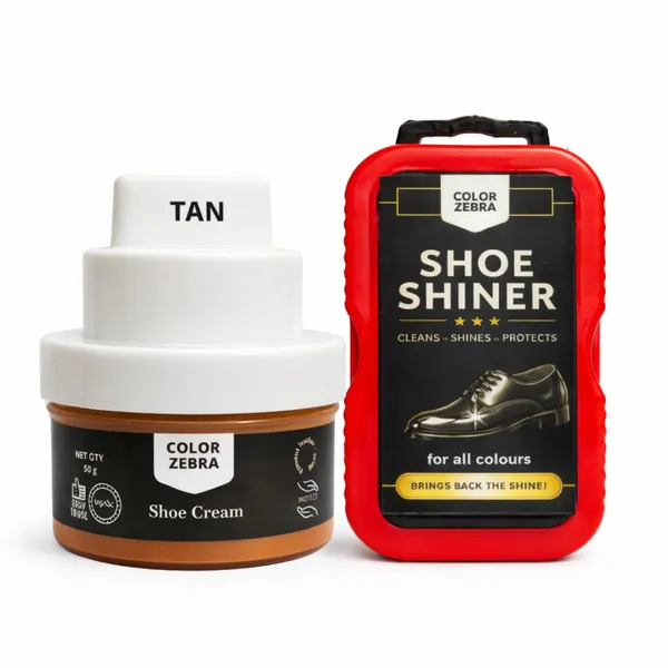 Shoe_Polish_Cream_With_Silicon_Oil_And_Leather_Conditioner_(50_Gram)_and_Shoe_Shiner_(Tan)