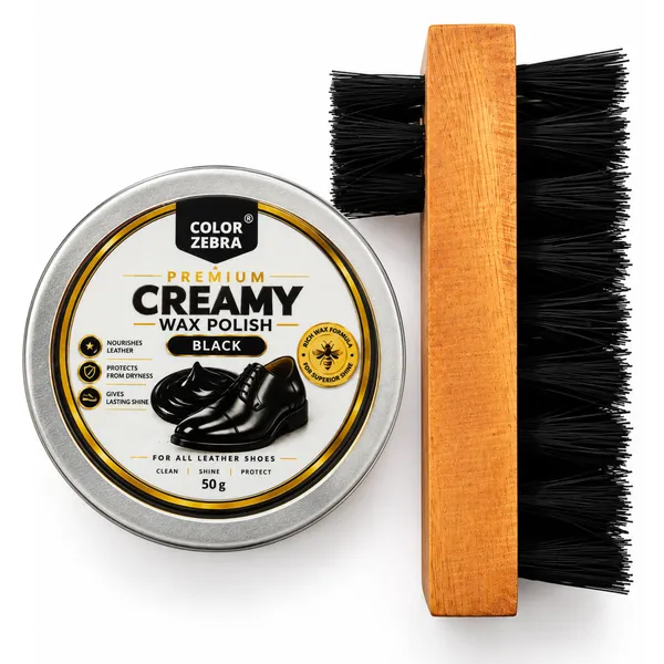 Color_Zebra_Creamy_Shoe_Polish_Black_50g_with_4_Inch_Double-Sided_Shoe_Brush_|_Compact_Shoe_Care_Kit_for_Travel_&_Office_|_Apply_Polish,_Buff_&_Shine_Leather_Shoes