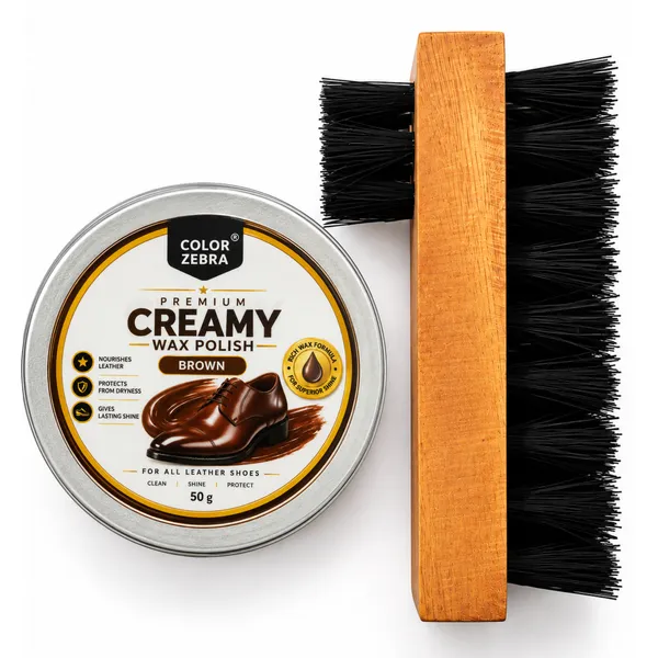 Color_Zebra_Creamy_Shoe_Polish_Brown_50g_with_4_Inch_Double-Sided_Shoe_Brush_|_Compact_Shoe_Care_Kit_for_Travel_&_Office_|_Apply_Polish,_Buff_&_Shine_Leather_Shoes
