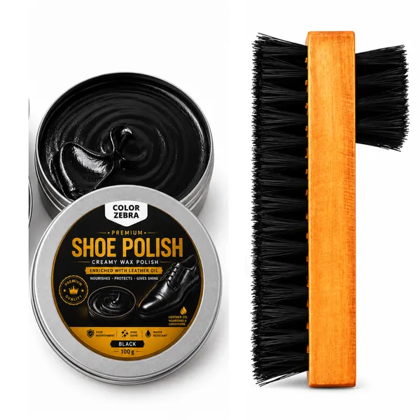 Color_Zebra_Premium_Black_Shoe_Polish_100g_with_5_Inch_Double-Sided_Shoe_Shine_Brush_|_Creamy_Wax_Polish_Enriched_with_Leather_Oil_|_Apply,_Buff_&_Shine_|_Leather_Shoe_Care_Kit