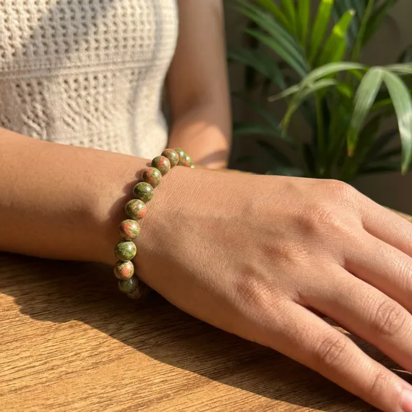 Natural_Unakite_Healing_Crystal_Bracelet