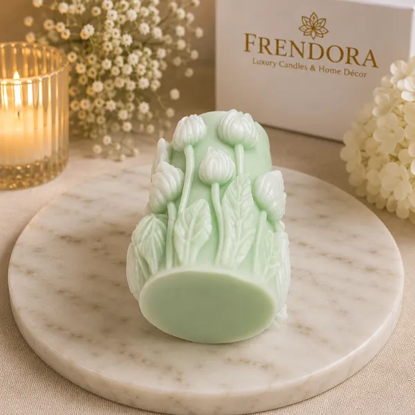 Folar_Tulip_Pillar_Candle_Green_Color_Pack_of_1