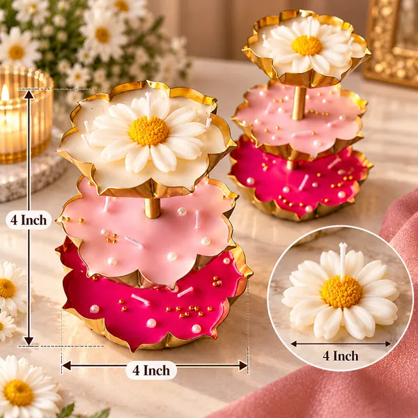 Daisy_Blossom_Tiered_Candle_Stand_|_Handcrafted_3-Tier_Brass_Lotus_Candle_Set