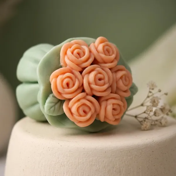 Pack_Of_1_Ribbon_Flower_Candle