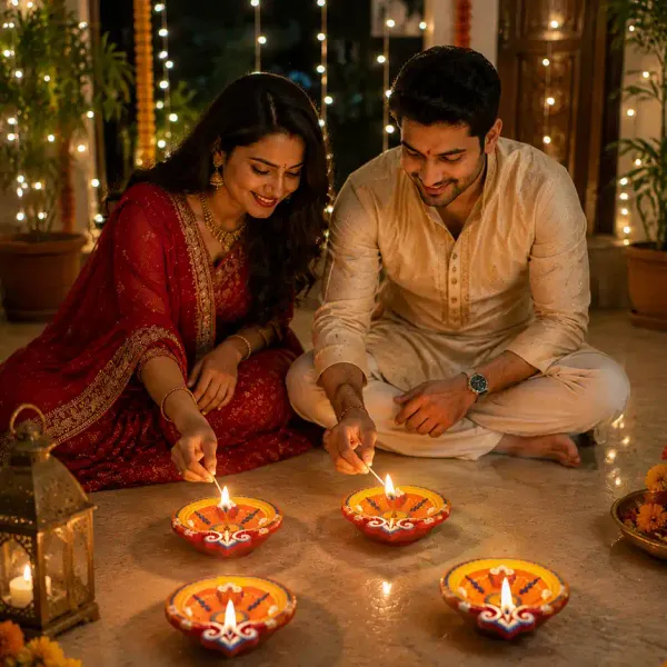 Frendora_Decorative_Clay_Diyas_Set_for_Diwali_Pooja_&_Decoration_Pack_of_4_Multicolour
