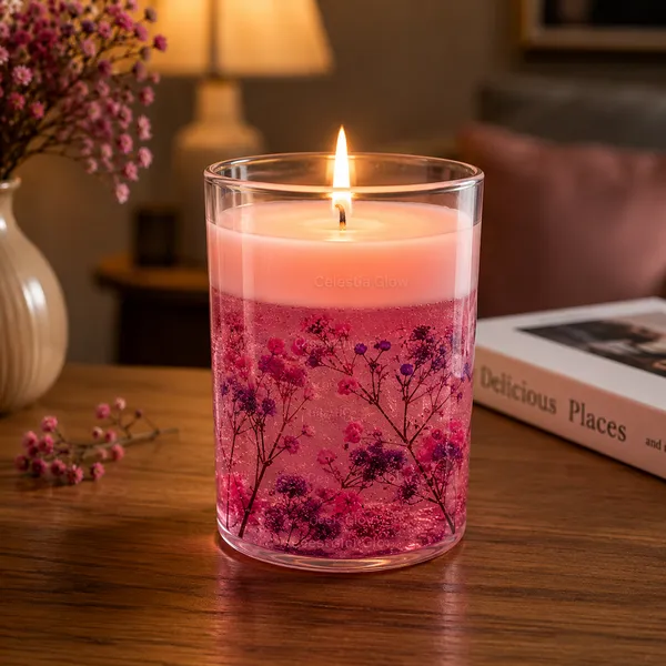Frendora_Floral_Gel_Jar_Candle_|_Handmade_Decorative_Scented_Candle