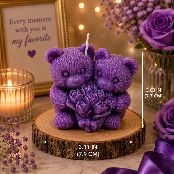 Frendora_Romantic_Teddy_Bear_Couple_Candle_with_Rose_Bouquet_–_Handmade_Decorative_Soy_Wax_Candle_for_Home_Décor_&_Gifts