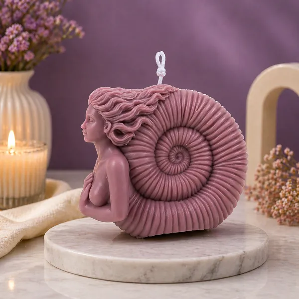 Mermaid_Shell_Decorative_Candle_Pack_of_1