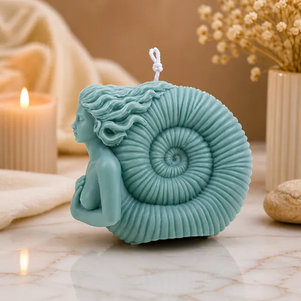 Mermaid_Shell_Decorative_Candle_Pack_of_1