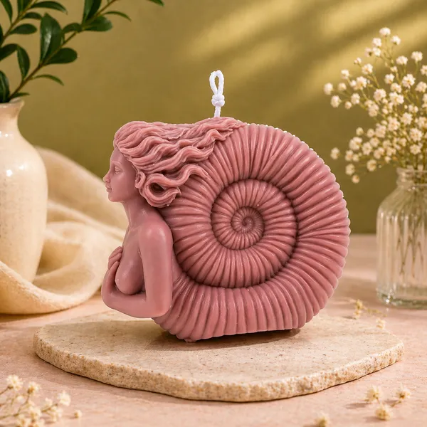 Mermaid_Shell_Decorative_Candle_Pack_of_1