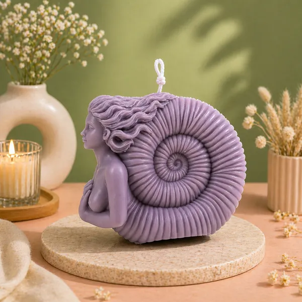 Mermaid_Shell_Decorative_Candle_Pack_of_1