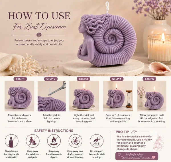 Mermaid_Shell_Decorative_Candle_Pack_of_1