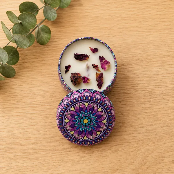 Premium_Rose_Petal_Scented_Soy_Wax_Candle_in_Decorative_Mandala_Tin_Jar_Pack_of_1