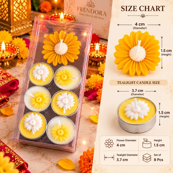 Tea_Light_Candles_set_6_&_1_Daisy_candle_set