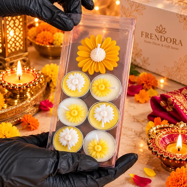 Tea_Light_Candles_set_6_&_1_Daisy_candle_set