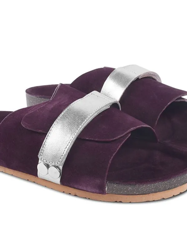 Maroon_Suede_Flats_For_Women