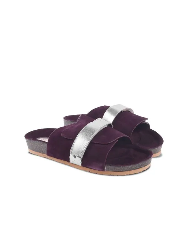 Maroon_Suede_Flats_For_Women