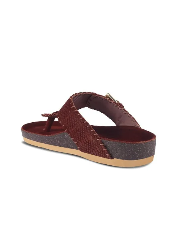 Maroon_Suede_Flats_For_Women