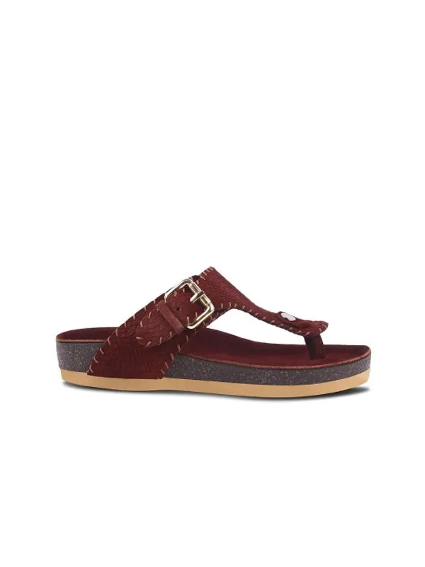 Maroon_Suede_Flats_For_Women