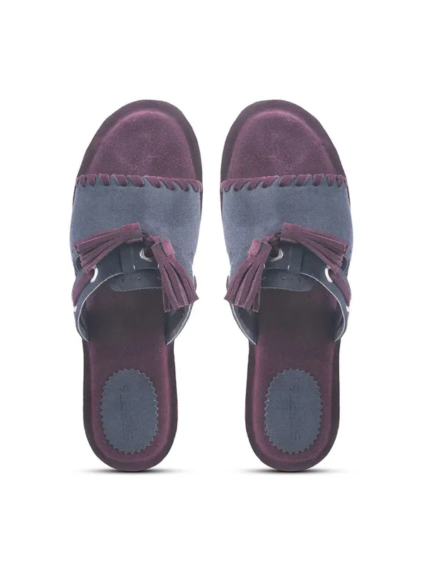 Maroon_Suede_Flats_For_Women