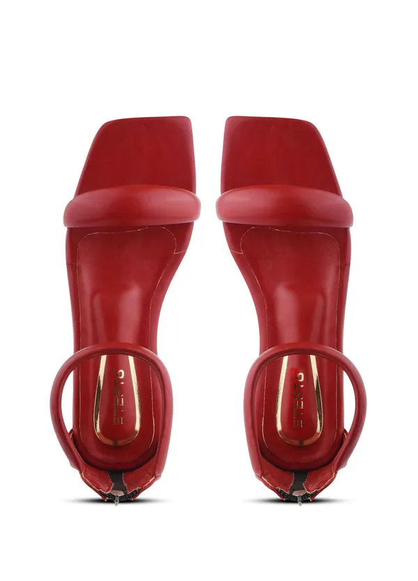 Maroon_Suede_Flat_Sandal_For_Women
