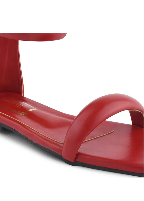 Maroon_Suede_Flat_Sandal_For_Women