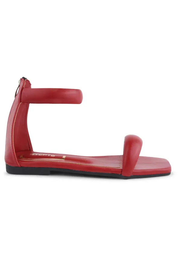 Maroon_Suede_Flat_Sandal_For_Women