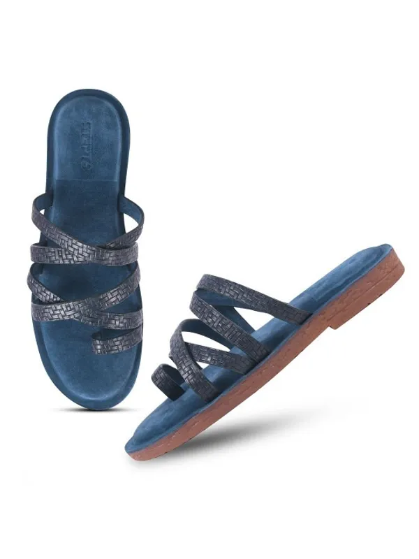 Blue_Suede_Flats_For_Women