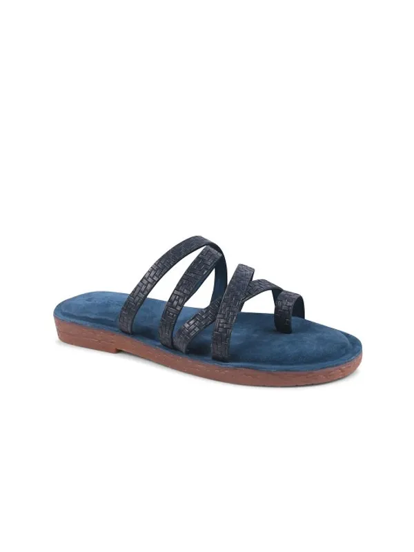 Blue_Suede_Flats_For_Women