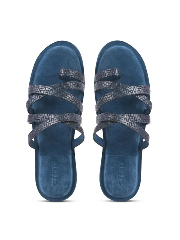 Blue_Suede_Flats_For_Women