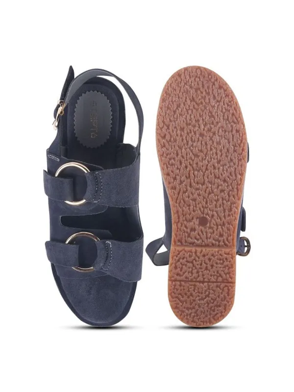 Blue_Suede_Flats_For_Women