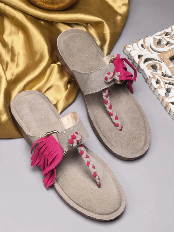 Pink_Grey_Suede_Flats_For_Women