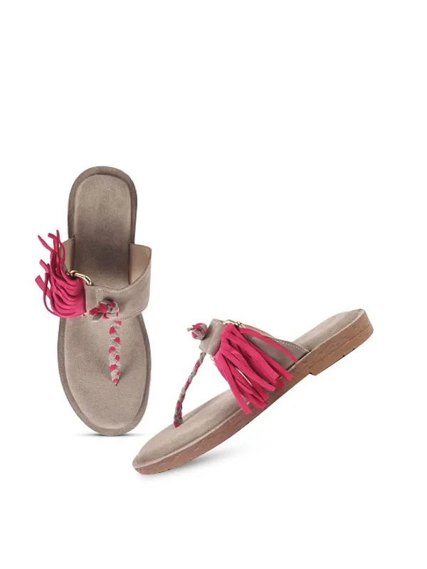 Pink_Grey_Suede_Flats_For_Women