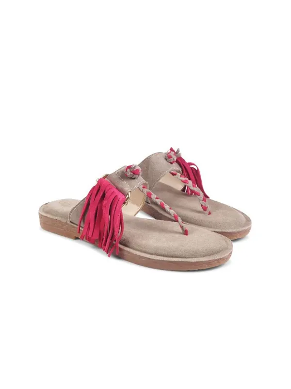 Pink_Grey_Suede_Flats_For_Women