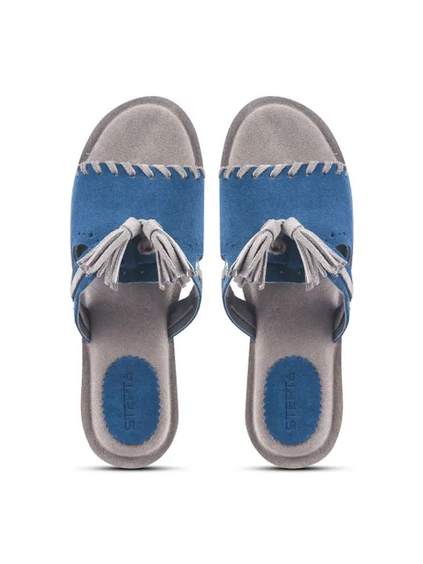 Blue_Suede_Flats_For_Women