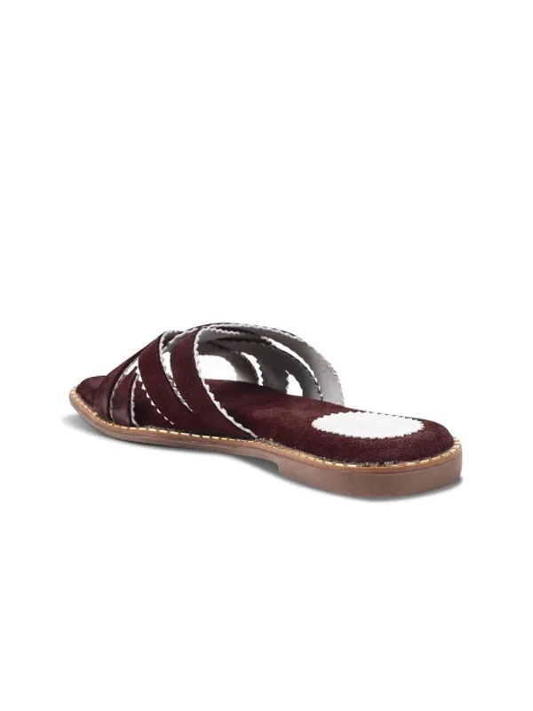 Maroon_Suede_Flats_For_Women