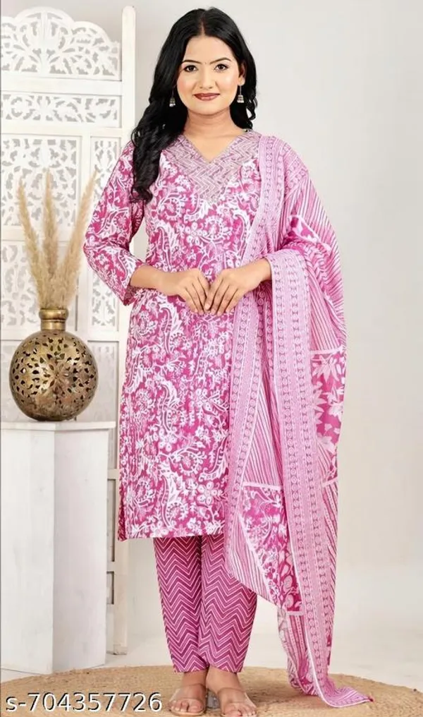 Multicolor_Cotton_Kurta_Set_With_Dupatta_For_Women_Combo_Set_Pack_Of_2