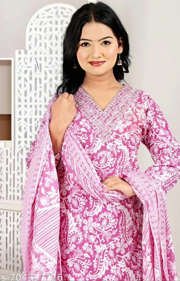 Multicolor_Cotton_Kurta_Set_With_Dupatta_For_Women_Combo_Set_Pack_Of_2