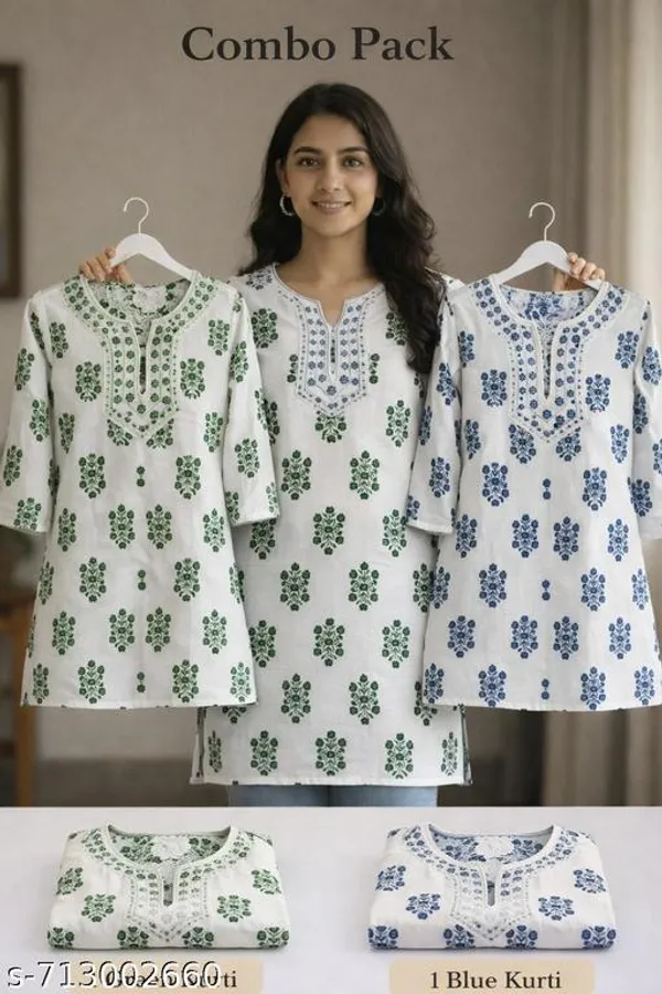 White_Cotton_Printed_Kurti_Set_Combo_For_Women_Pack_Of_2