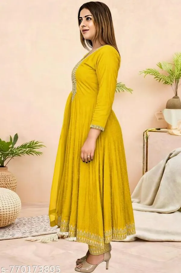 Multicolor_Embroidered_Anarkali_Kurta_Pant_Set_With_Dupatta_Ethnic_Wear_Set_For_Women