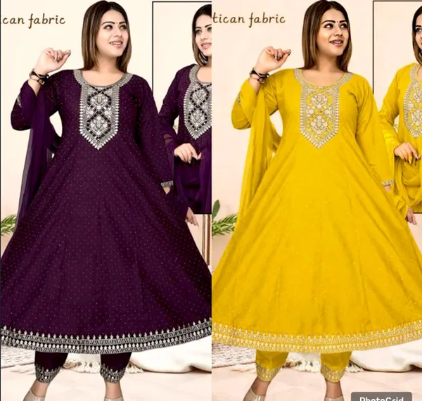 Multicolor_Embroidered_Anarkali_Kurta_Pant_Set_With_Dupatta_Ethnic_Wear_Set_For_Women